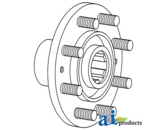 8N1171 - Hub & Stud, Rear Axle 	