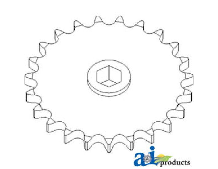 AH114830 - Sprocket, Row Unit; RH, 23 Tooth / 80 Chain 	