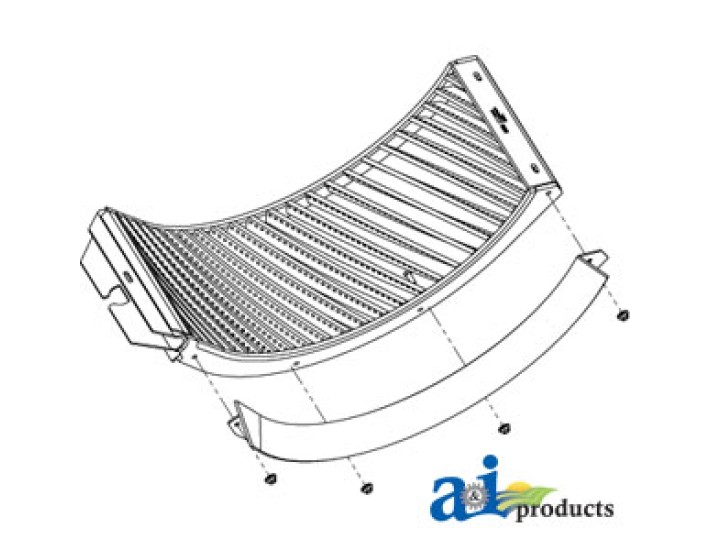 AH205254HB - Concave, Front (Small Grain, Helical Bars) 	