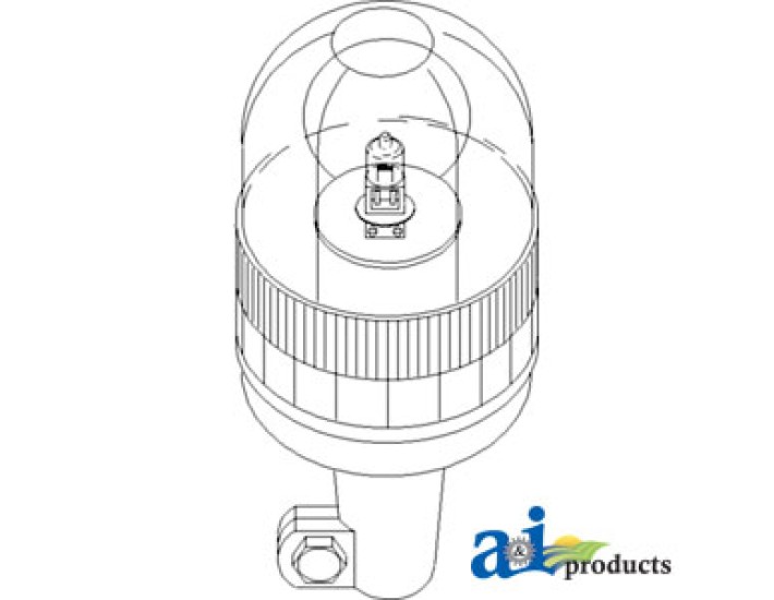 EPMRTFLX - Rotating Beacon, Amber, Pipe Type 	