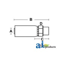 M-DINLX-04-14 - (HC-M-DINLX) Male Metric L - Rigid - Straight	
