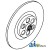 516068M91 - Trans Disc: 11", organic, solid 	
