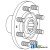 8N1171 - Hub & Stud, Rear Axle 	