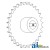 AH126008 - Sprocket, Upper Tailings Auger Housing 	