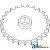 AH145983 - Sprocket, Row Unit; LH, 25 Teeth / 60 Chain 	